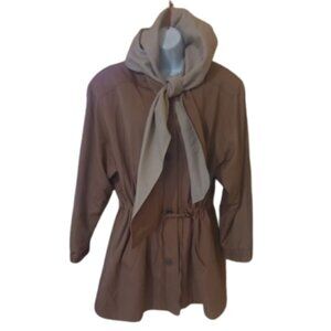 Beige Wool Blend Spring Fall Coat Jacket Fits Size Medium Large